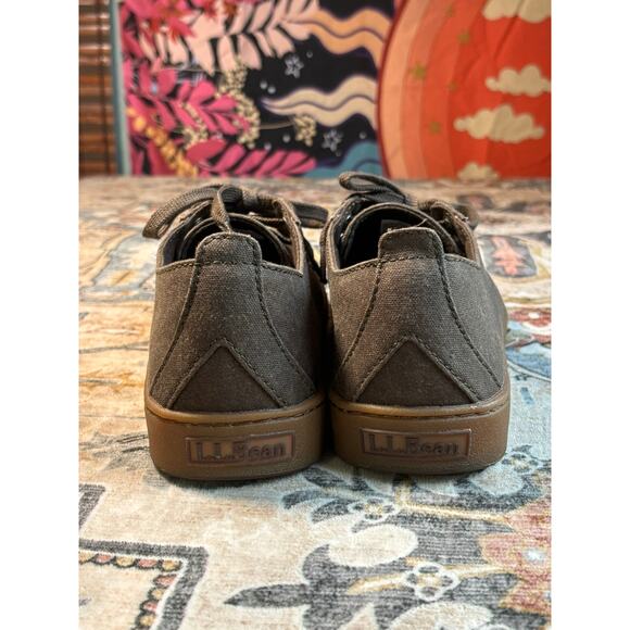LL Bean Men's Canvas Slip On Shoes Outdoor Camping Moccasins Brown Size 8.5 - Picture 3 of 9